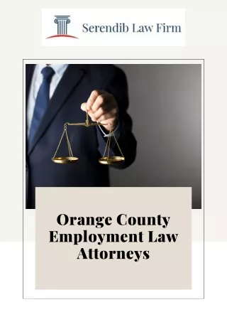 Orange County Employment Law Attorneys: Your Trusted Advisors