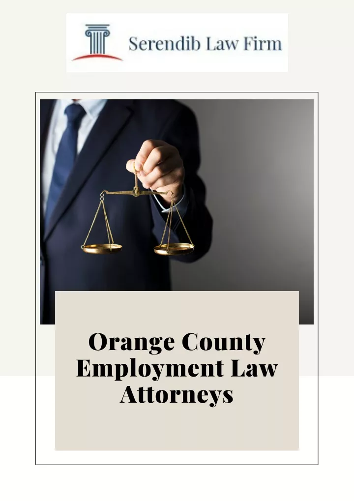 Orange County Employment Law Attorneys N 