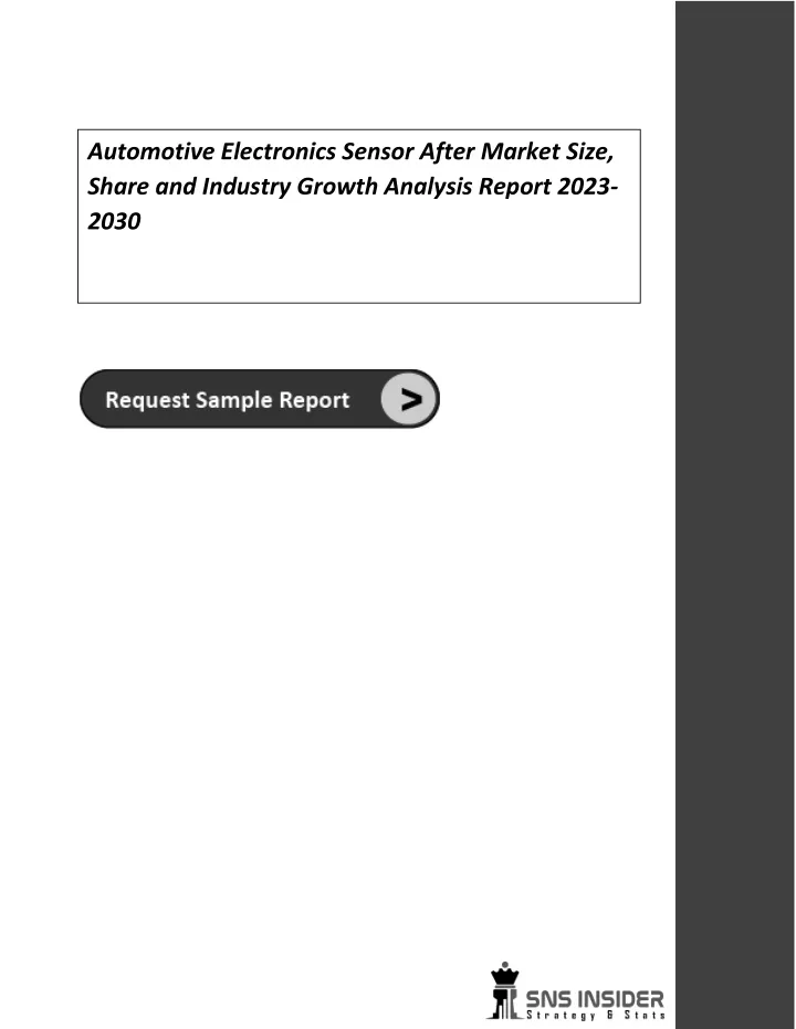 automotive electronics sensor after market size