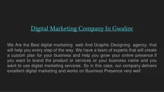 Digital Marketing Company In Gwalior