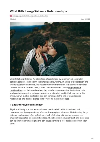 what kills long distance relationships