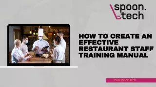 How To Create An Effective Restaurant Staff Training Manual