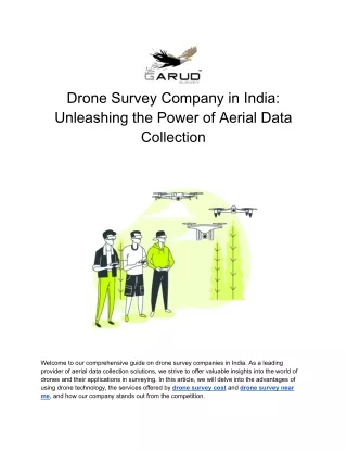 Leading Drone Survey Company in India | Reliable Aerial Data Solutions