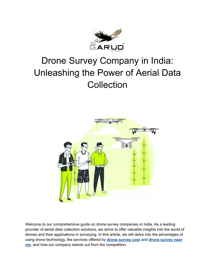 drone survey company in india unleashing