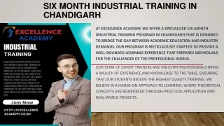 Six month industrial training in Chandigarh