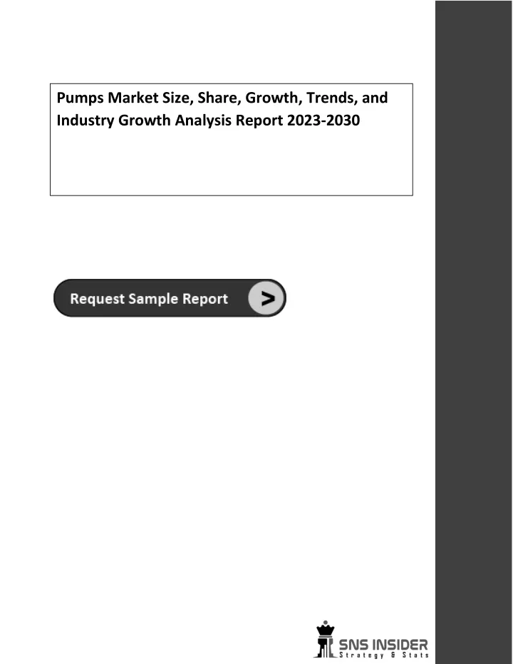 pumps market size share growth trends