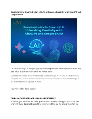 Revolutionizing Graphic Design with AI