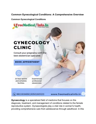 Common Gynecological Conditions_ A Comprehensive Overview