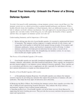 Boost Your Immunity: Unleash the Power of a Strong Defense System