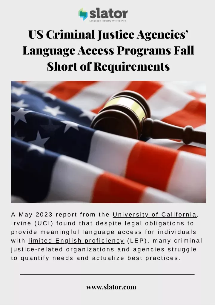 us criminal justice agencies language access