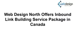 web design north offers inbound link building