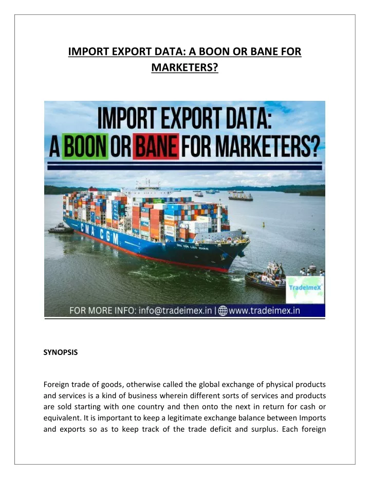 import export data a boon or bane for marketers