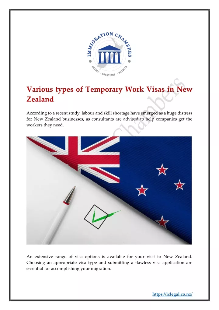 various types of temporary work visas