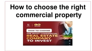 how to choose the right commercial property