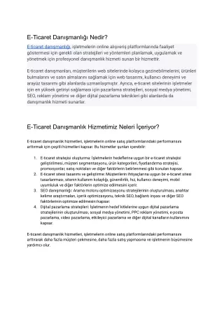 e ticaret dan manl nedir