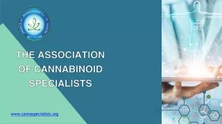 The Association of Cannabinoid Specialists
