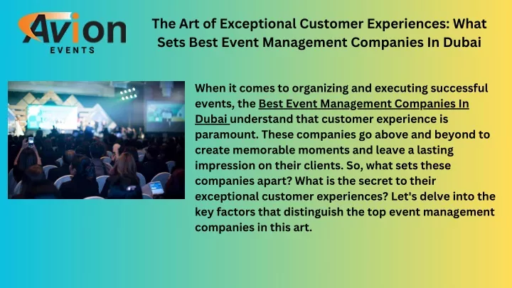 the art of exceptional customer experiences what
