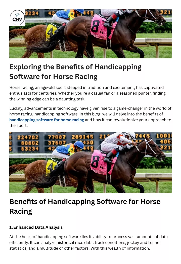 exploring the benefits of handicapping software