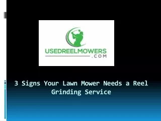 Competitive Pricing for Reel Mower Grinding Services