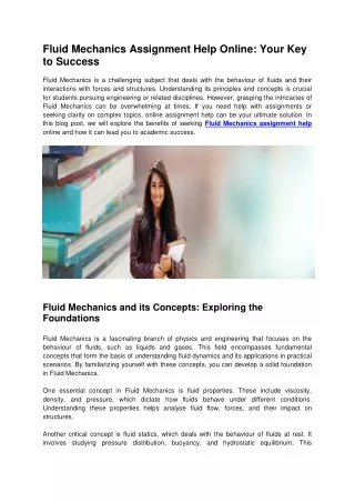 fluid mechanics assignment help online your
