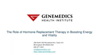 the role of hormone replacement therapy in boosting energy and vitality