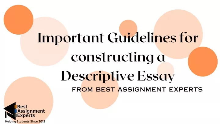 important guidelines for constructing