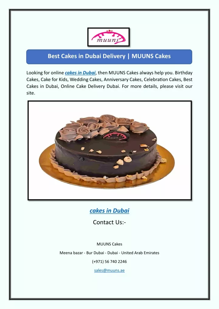 best cakes in dubai delivery muuns cakes best