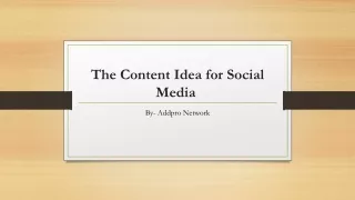 the content idea for social media