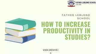 Increase in Productivity in School in Siliguri