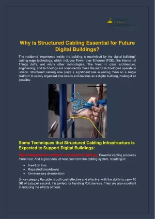 why is structured cabling essential for future