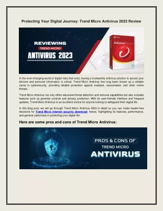 protecting your digital journey trend micro