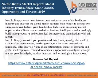 Needle Biopsy Market
