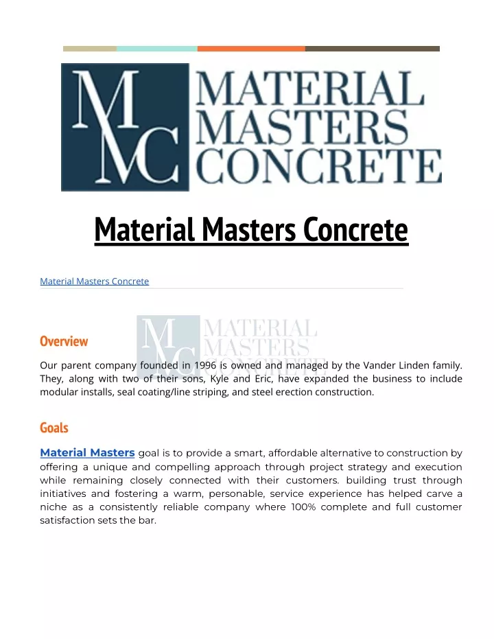 material masters concrete