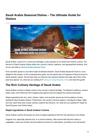 Saudi Arabia Seasonal Dishes The Ultimate Guide for Visitors-1