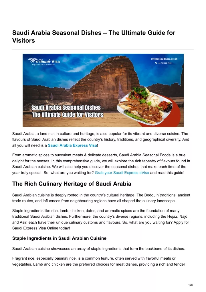 saudi arabia seasonal dishes the ultimate guide