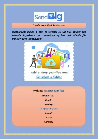 transfer 10gb files sendbig com