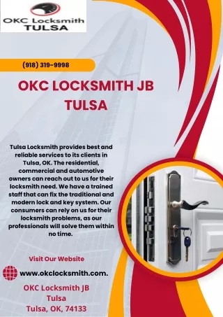 OKC Locksmith JB Tulsa - Local Tulsa Locksmith