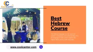 Get The Best Hebrew Course Online At CoolCantor