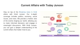 Current Affairs with Today Junoon