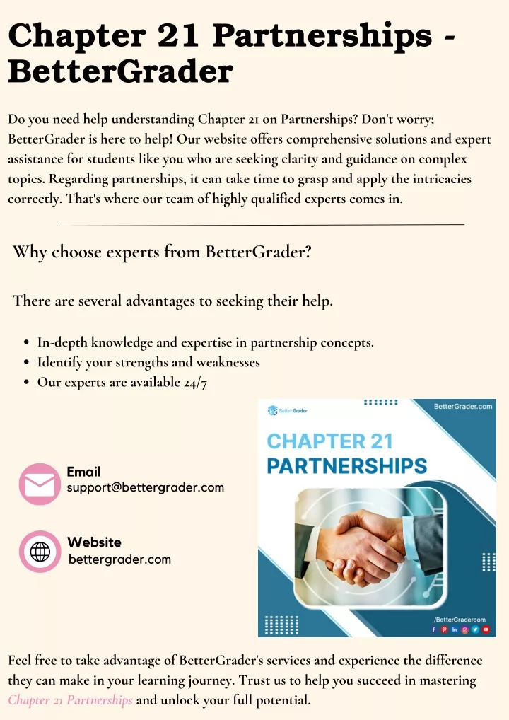 chapter 21 partnerships bettergrader