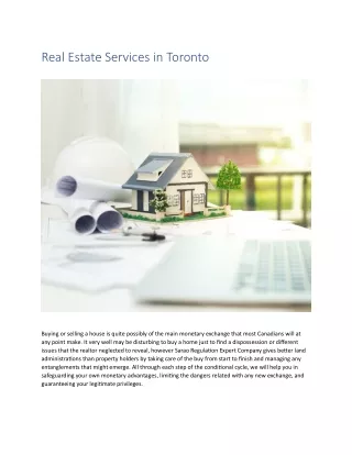 Real Estate Services in Toronto