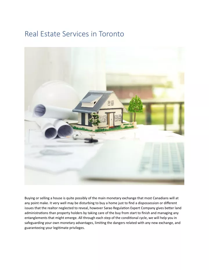 real estate services in toronto