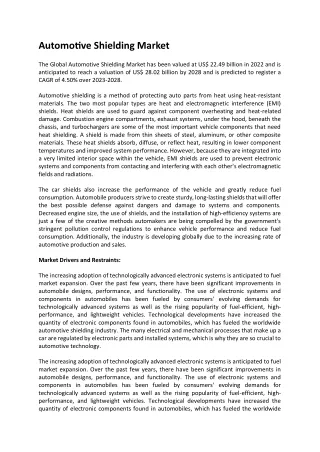 automotive shielding market