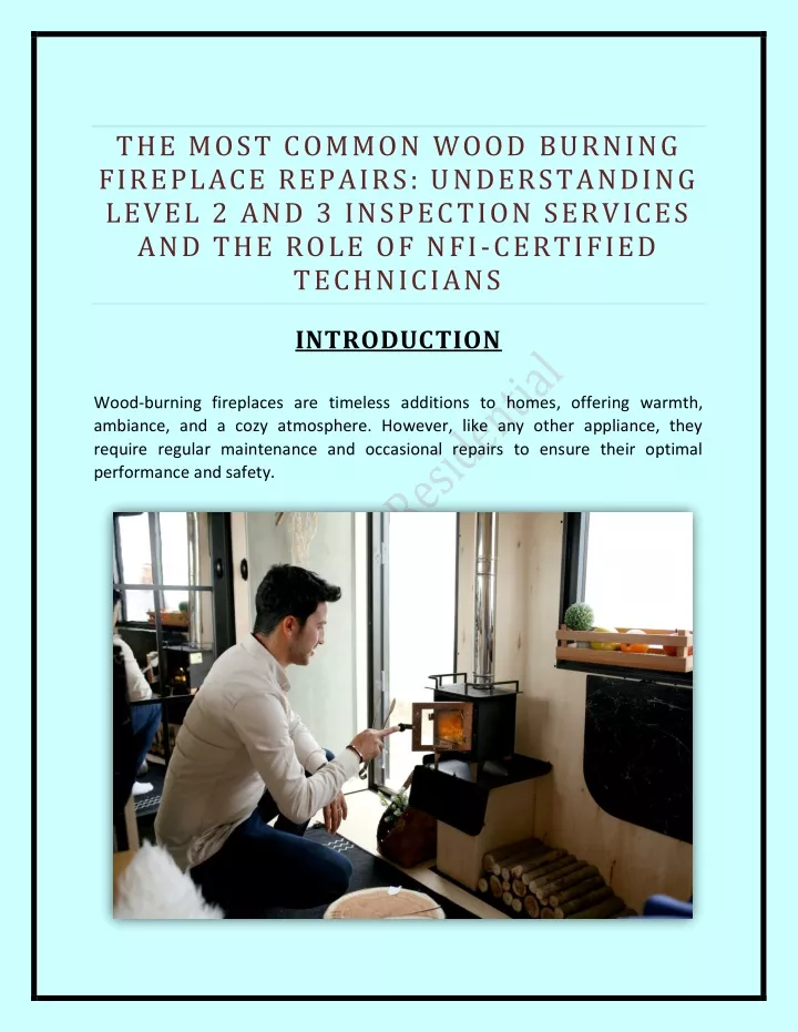 the most common wood burning fireplace repairs