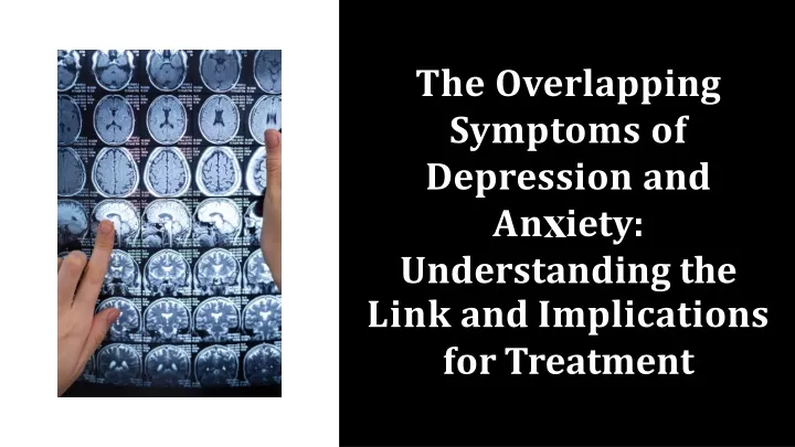 the overlapping symptoms of depression