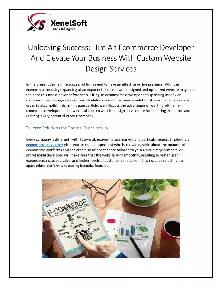 unlocking success hire an ecommerce developer