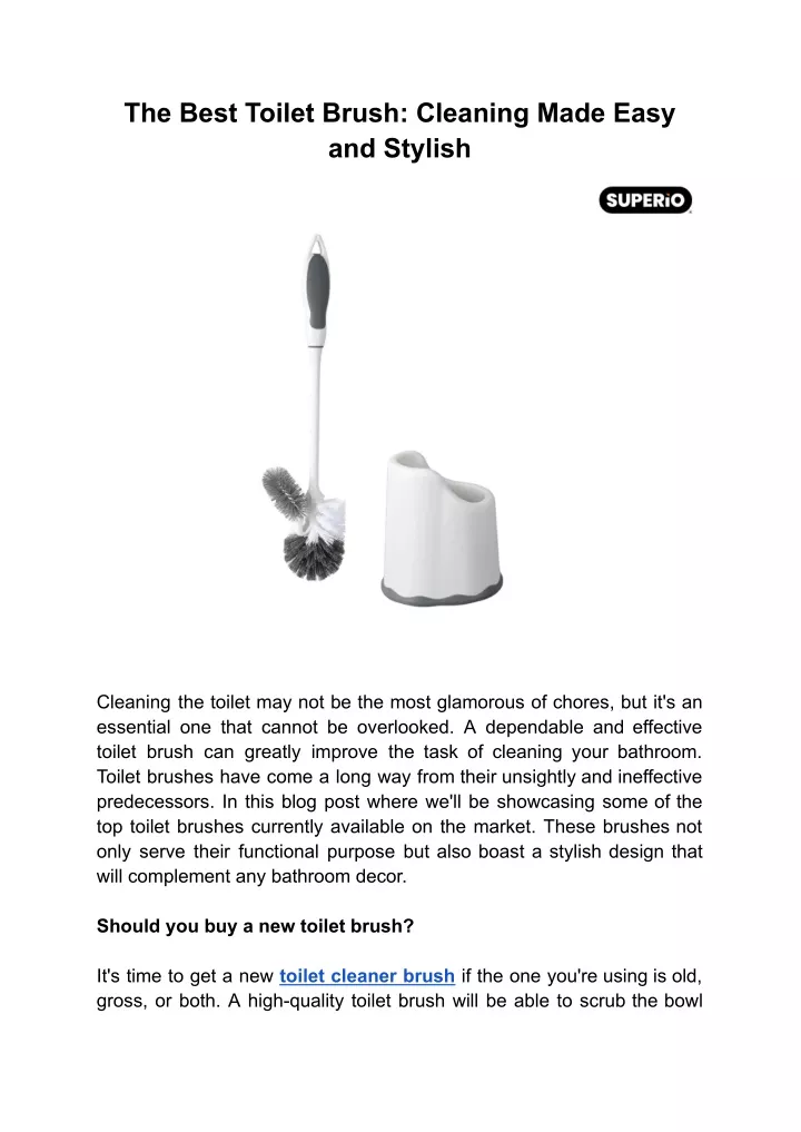 the best toilet brush cleaning made easy