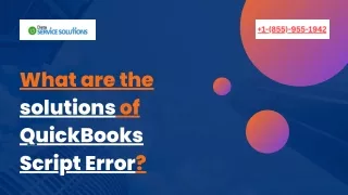 what are the solutions of quickbooks script error
