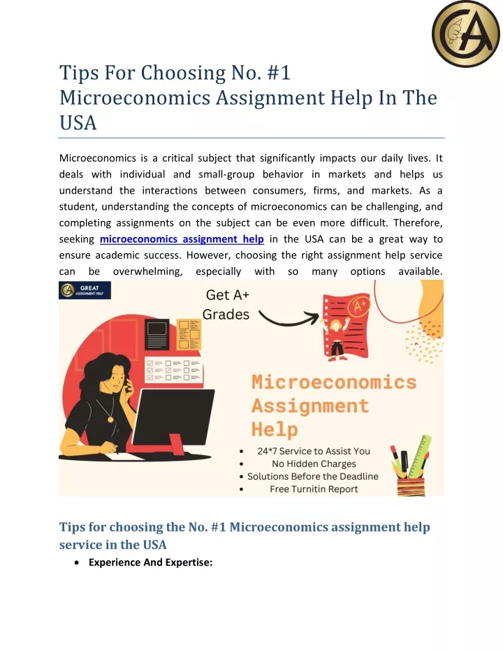 tips for choosing no 1 microeconomics assignment