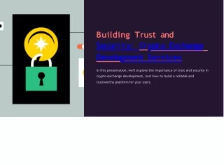 Building Trust and Security: Crypto Exchange Development Services